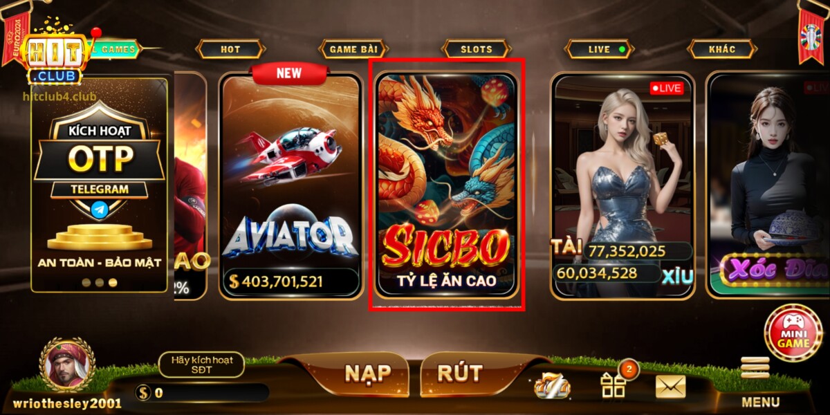Giới thiệu game Sicbo online tại cổng game Hitclub