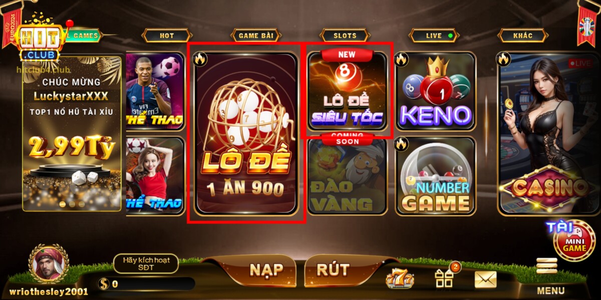 Giới thiệu sảnh Lô Đề Hitclub đỉnh nhất hiện nay